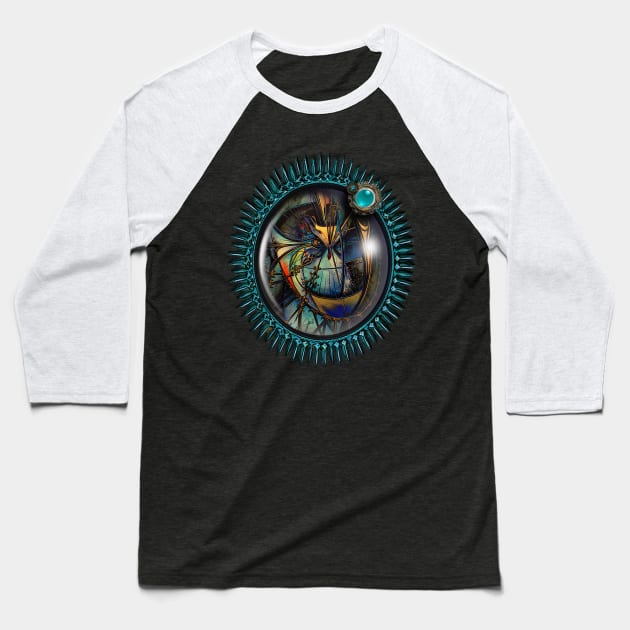 Owl Compass Baseball T-Shirt by TinBennu